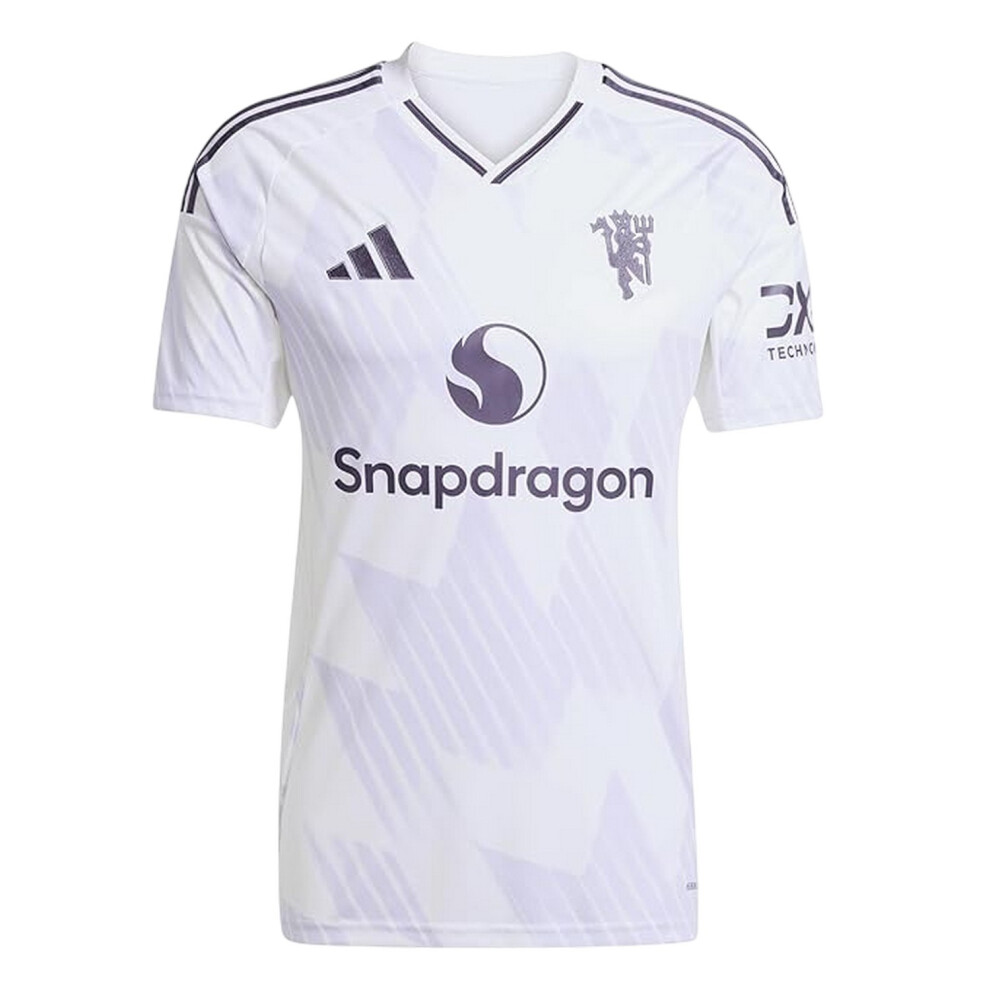 Adidas (L, White) Unisex Adult Authentic 25/26 Manchester United Fc Away Jersey