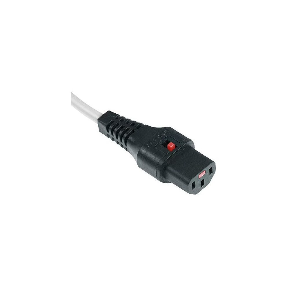 Scolmore 2M C14 - C13 Lock Pvc 1.0Mm Power Lead White 5055112840292