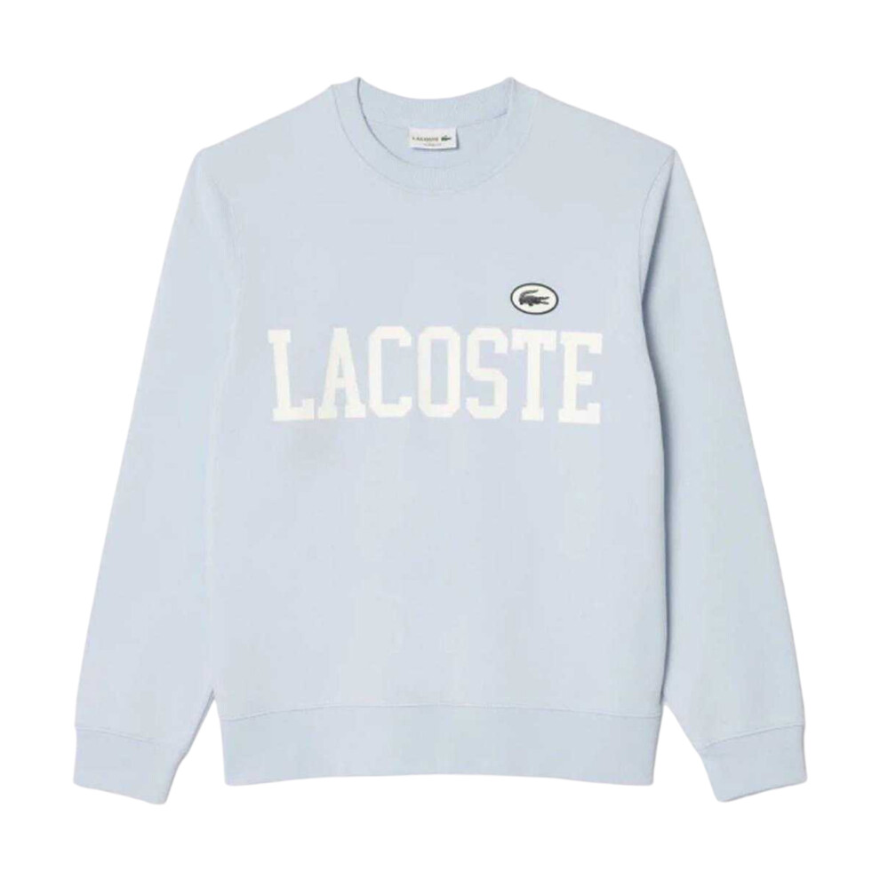 Lacoste (M, ) Mens Flock Print Fleece Sweatshirt Blue