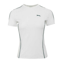 (10 UK, White) Slazenger Womens/Ladies Contrast Detail Tennis T-Shirt