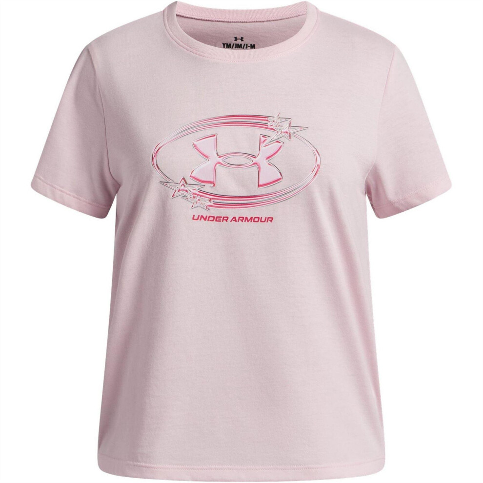Under Armour (11-12 Years, ) Girls Star Logo Regular T-Shirt Pink