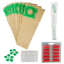 Lot de 10 Sacs pour Aspirateur Sebo pour X et C avec 10 Filtres et Kit de Filtres de Rechange Compatibles 5093ER