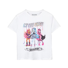 (9-10 Years, White) Monster High Girls Boo Crew T-Shirt