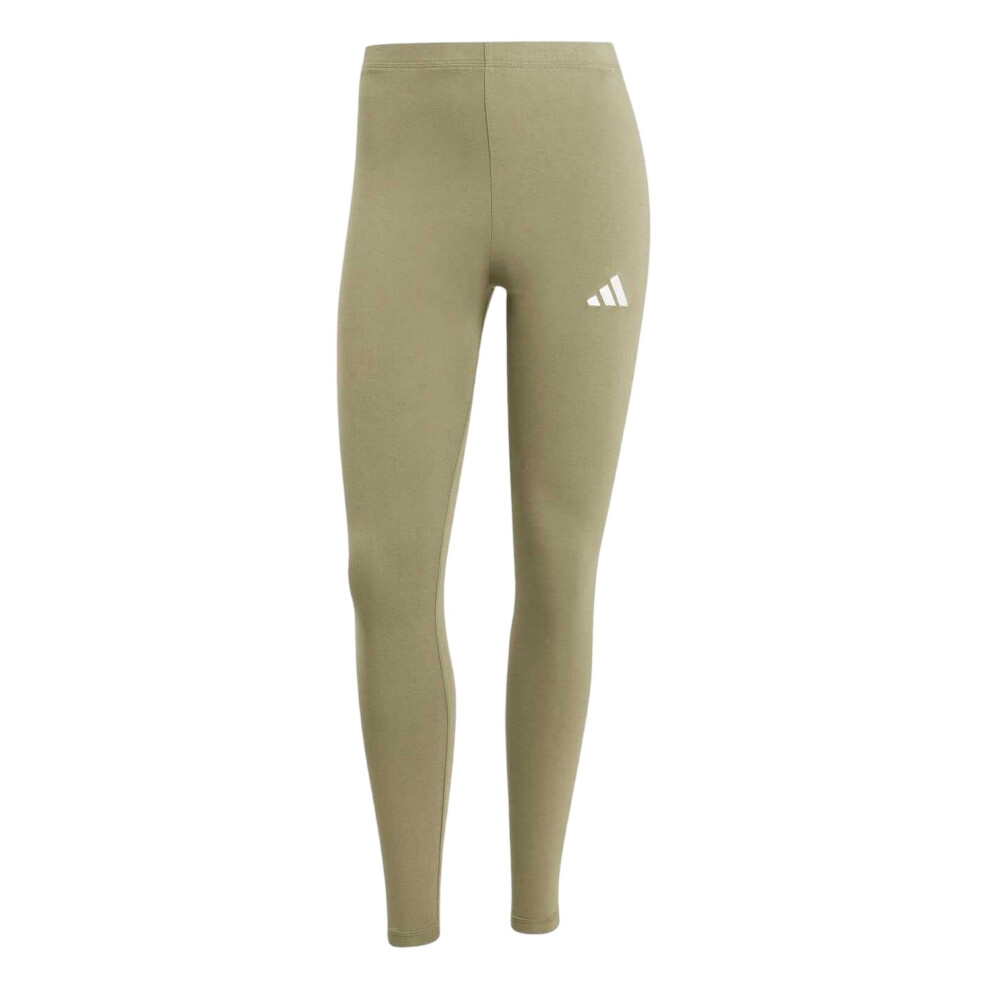 Adidas (20 Uk - 22 Uk, Olive) Womens/Ladies 3 Stripes Workout Leggings