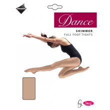 (7-9 Years, Light Toast) Silky Girls Dance Shimmer Full Foot Tights (1 Pair)