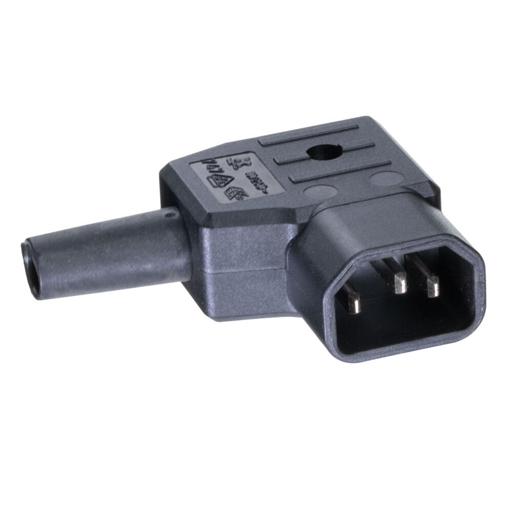 Cablenet C14 Right Angle 10Amp Power Connector (Screw) 4024881300420