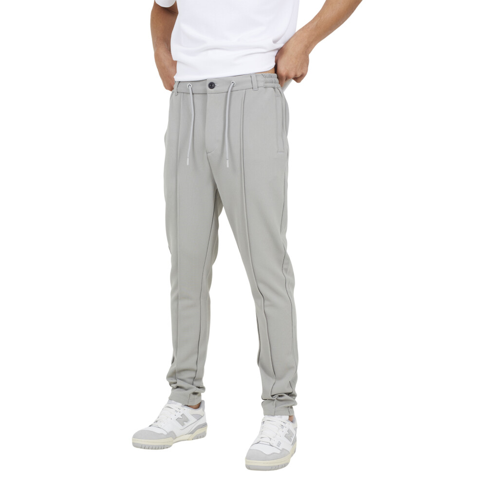 Brave Soul (M, Light Grey) Mens Open Hem Joggers