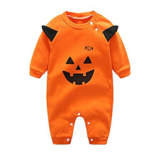 (M)Usa Baby Pumpkin Demon Monster Outfit Romper Clothes Jumpsuit Bodysuit Halloween