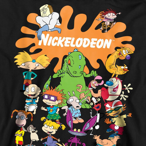 Nickelodeon (M, Black) Nickelodeon Unisex Adult Splat Group Sweatshirt 2