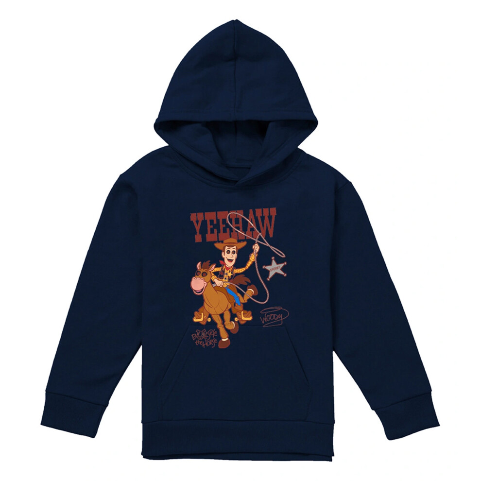 Toy Story (9-11 Years, Navy) Childrens/Kids Yeehaw Woody And Bullseye Hoodie