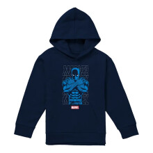 (9-11 Years, Navy) Black Panther Childrens/Kids Stripe Hoodie