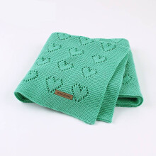 (Green)Couvertures bébé tricot toutes saisons coton emmaillotage bambin confort léger confortable