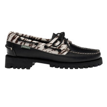 (7 UK, Black/White) Sebago Womens/Ladies Ranger Zebra Print Buff Leather Moccasins
