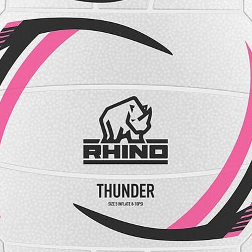 (4, White/Pink/Black) Rhino Thunder Netball 1