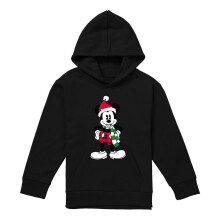 (9-11 Years, Black) Disney Childrens/Kids Mickey Mouse Tartan Christmas Hoodie