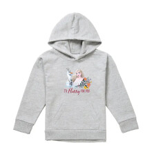 (7-8 Years, Athletic Heather) Frozen Childrens/Kids I'd Flurry For You Elsa & Olaf Heather Valentine's Day Pullover Hoodie