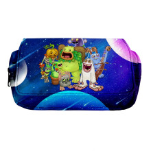 (Purple) Monsters My Singing Pencil Case Pouch School Stationary Kid Cosmetic Bag Gift