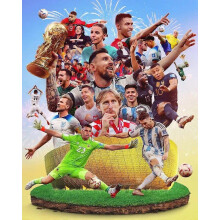 (500 Piece) World Cup 2026 Jigsaw Puzzle Soccer Stars Style 012