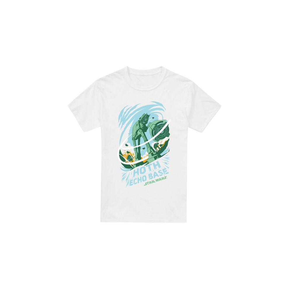 Star Wars (Xxl, ) Mens Echo Base Attack T-Shirt White