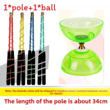 (Green)Trois Roulement Double Tête Diabolo Fitness Jouet Jouer Diabolo Yo Yo Jouer pour Enfants et Personnes Âgées Exercice Fun et
