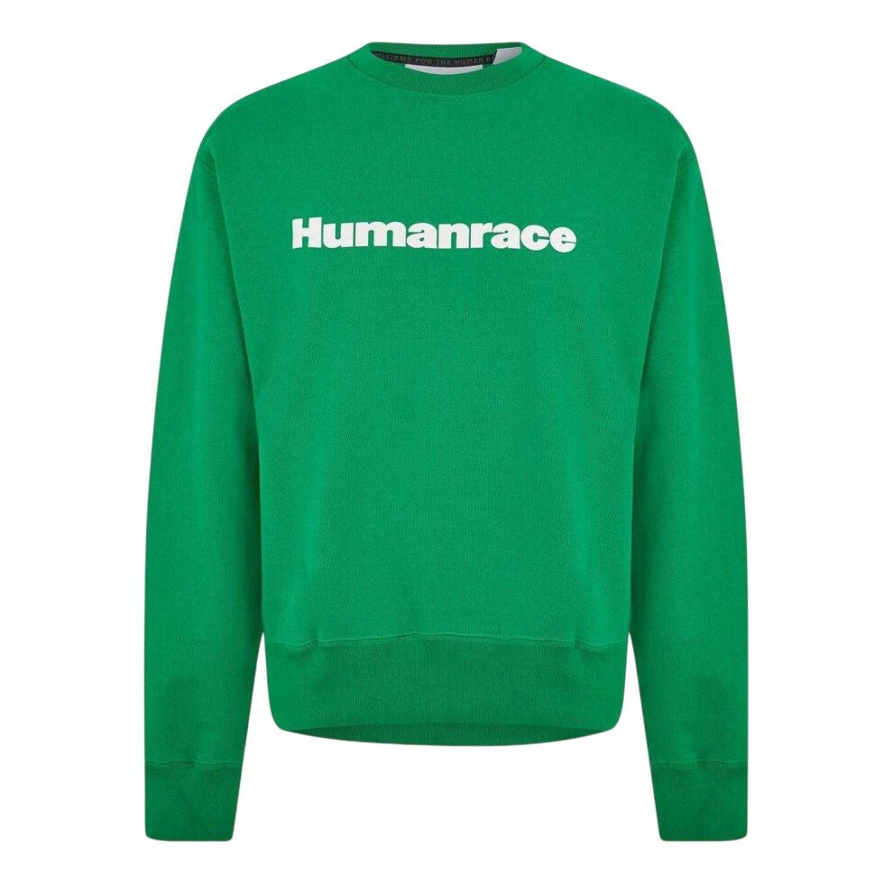 Adidas Unisex Adult Basics Ribbed Regular Casual Sweatshirt Green