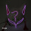 (purple) Light Up Neon Half Face Mask Flashing In Dark Fox Mask 1