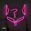 (pink) Light Up Neon Half Face Mask Flashing In Dark Fox Mask 1
