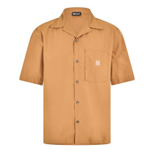 (XXL, Brown) Diesel Mens Cuban Notch Neck Regular Shirt