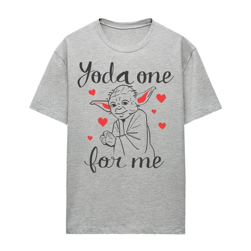 Star Wars (Xxl, Athletic) Womens/Ladies Yoda One For Me Heather T-Shirt Multicoloured