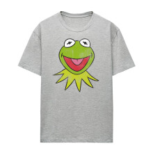 (L, Athletic) The Muppets Womens/Ladies Kermit Head Heather T-Shirt