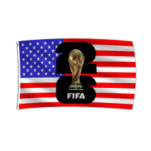 (150cmX90cm) FIFA World Cup Flag Nations Team 2026 USA Canada Mexico IS0745
