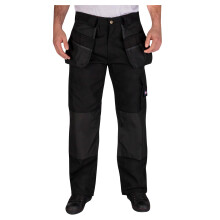 (30L, Black) Lee Cooper Mens Holster Pocket Work Cargo Trousers