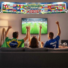 (45x200cm (with holes and cord), SY-HF024) 2026 USA-Mexico World Cup Bar Atmosphere Banner Party Decorations