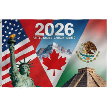 (150cmX240cm) World Cup Flag America Canada Mexico Combo Soccer 2026 Flags IW0494