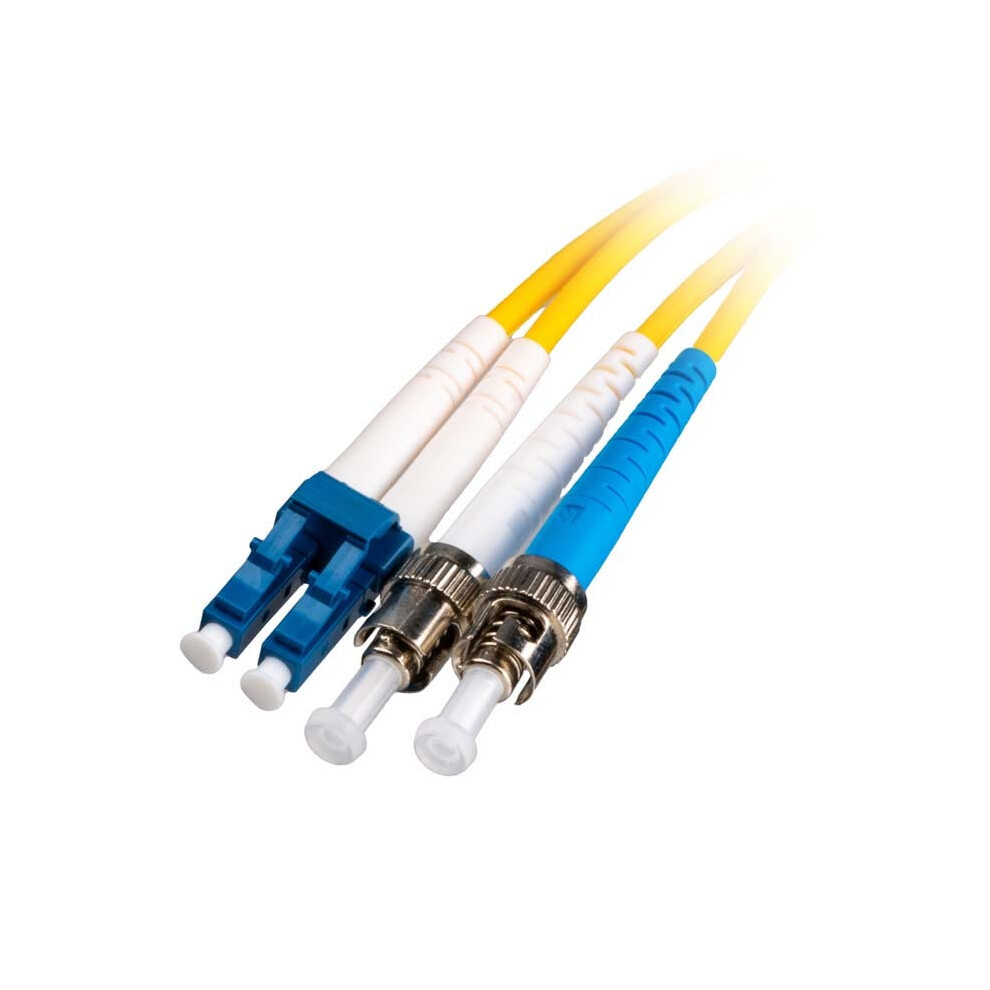Cablenet 5M Os2 9/125 Lc Upc - St Upc Duplex Lsoh Fibre Patch Lead (Pk 12) Yellow 5056750319423