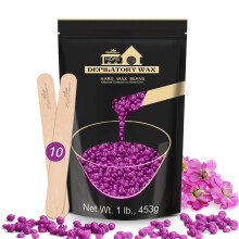 Lifestance Violet 450g Wax Beads, Coarse Hair Removal Formula, Hard Wax