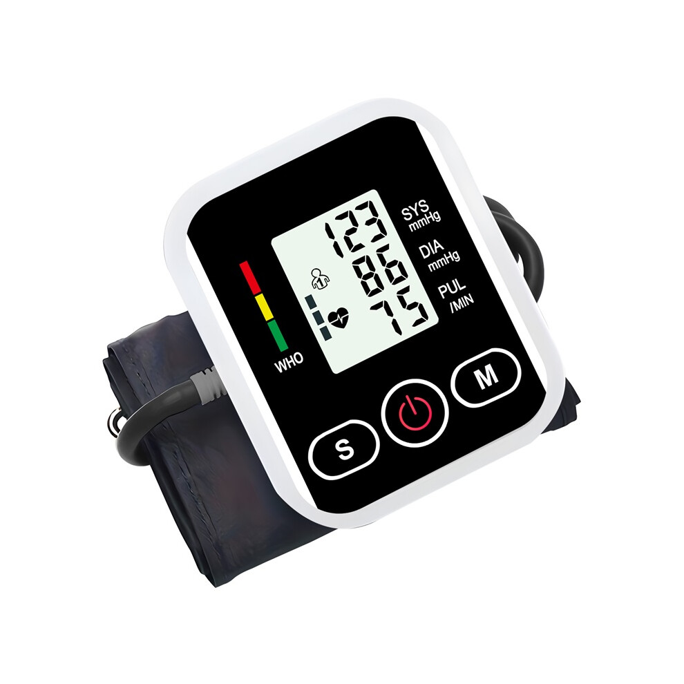 Stoyotu White (White) Hd Led Digital Tonometer Upper Arm Blood Pressure Monitor Bp Device Cuff Automatic Tensiometer Pulse Heart Rate Mmhg/Kpa