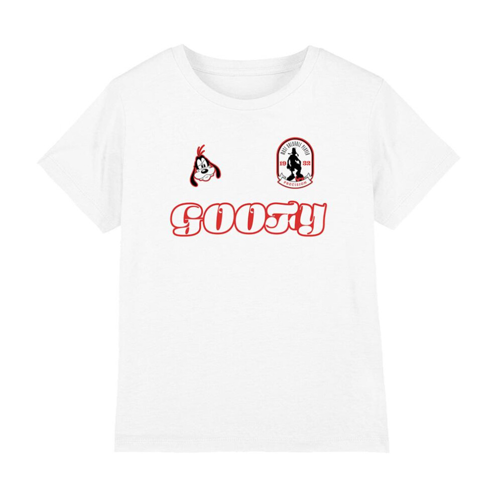 Disney (3-4 Years, ) Childrens/Kids Goofy Football T-Shirt White