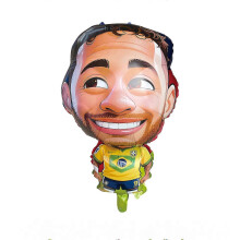 (Neymar) 2026 10Pcs World Cup Cartoon Player Foil Balloon Kids Soccer Party Decoration Gift