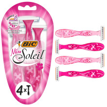 BIC Miss Soleil Razors Women - Triple Blade Disposable Womens Razors with Pink F