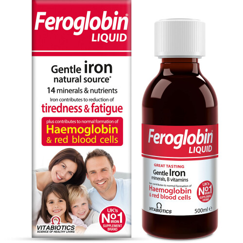 Feroglobin Gentle Iron and Nutrient Liquid, Reduce Tiredness &