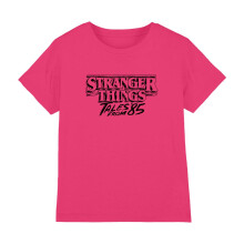 (5-6 Years, Hot Pink) Stranger Things: Tales from '85 Childrens/Kids Sketch Logo T-Shirt