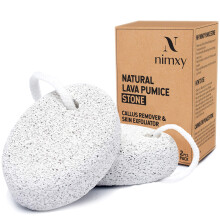 NIMXY Pumice Stone for Feet and Hands 2 Pcs – Foot Scrubber for Dead Hard Skin Removal – Natural Foot File and Callus Remover for Exfoliation