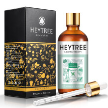 HEYTREE Peppermint Essential Oil 100ml - Pure Natural Essential Oils Strong,Fresh Minty Scent Increases Clarity - Perfect for Aromatherapy,Diffuser,
