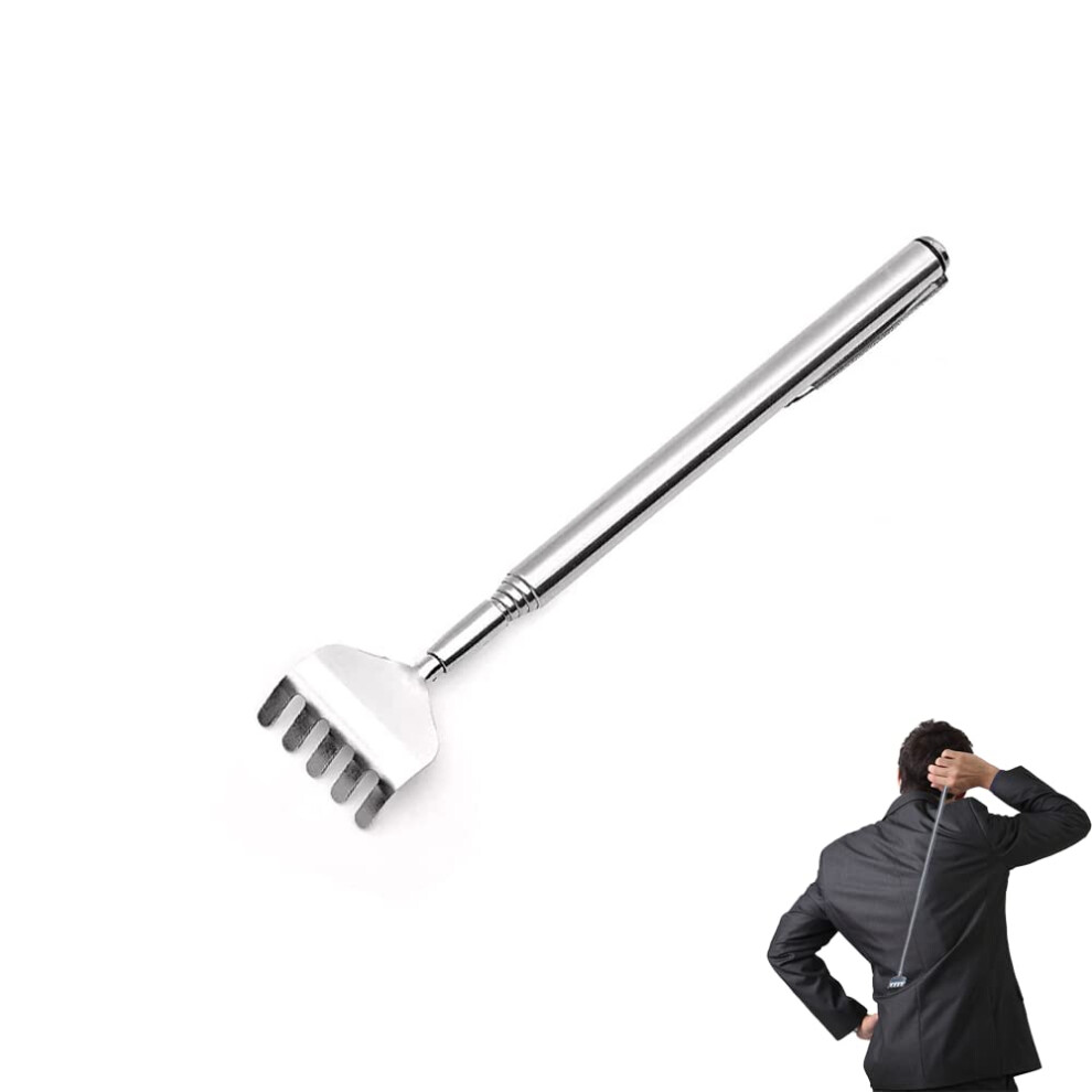 Fyaccd Back Scratcher, Telescopic Back Scratch, Back Scratcher, Pullable From 15Cm To 50Cm, Stainless Steel Massager Tool For House, Trip And Office