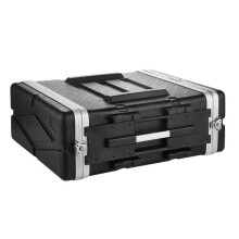 Mallette Rack 4U Poco Profonda 480 mm-Duoku-per Amplificatore, Attrezzatura Audio, Mixer DJ, ABS, con Pannelli Frontali