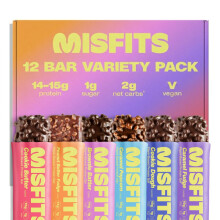Misfits Vegan Protein Bar 6 Flavour Variety Pack | Sports Nutrition