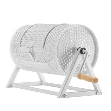 Tombola-rumpu 295x167 mm-Duoku-kahvalla, kapasiteetti 2500 lippua tai 100 palloa, kolmiojalka, valkoinen