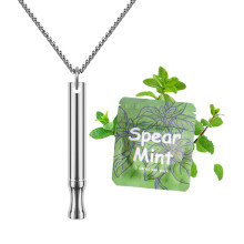 ASTOFLI Anxiety Breathing Necklace With Resistance: Mint Flavoured Breathlace Tube Breathing Necklace With Resistance Filter Calm Breathlace Stop Str