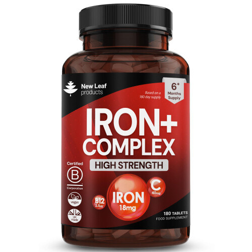 Gentle Iron Tablets Complex -Enriched with B12 & Vitamin C - Iron
